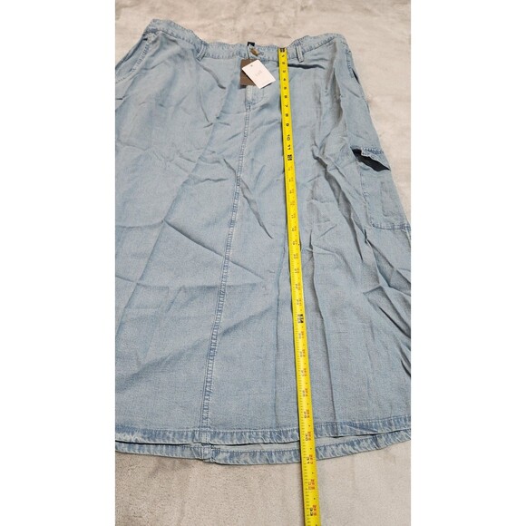 J.Jill Women's Size XL Harborside Indigo Tencel Lyocell Cargo Maxi Shirt NWT - Picture 4 of 7